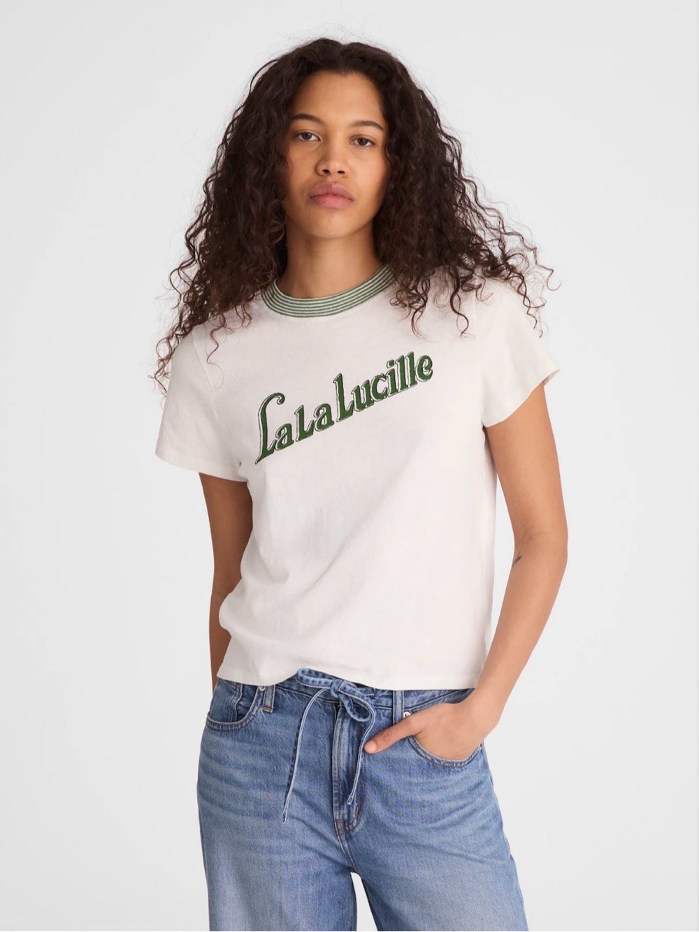 Madewell Relaxed Tee in Vintage Jersey in Garden Green